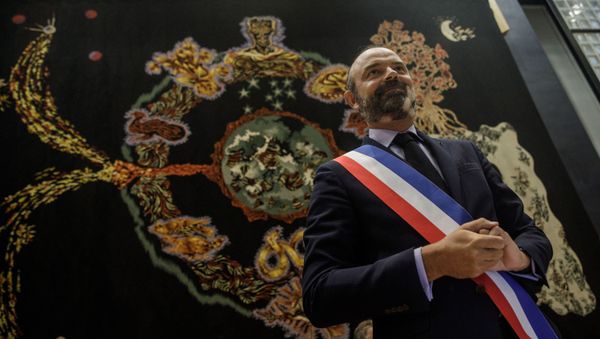 French former Prime Minister Edouard Philippe smiles after he was officially elected as Le Havre mayor on July 5, 2020 in Le Havre town hall during the first city council since last week's second round of the mayoral elections in France. - Sputnik International