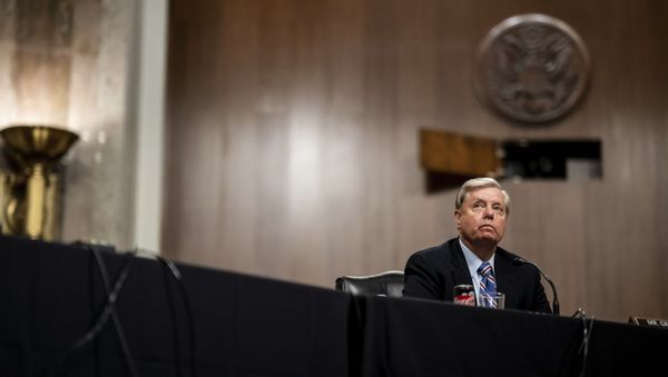 Chairman Lindsey Graham, R-S.C., listens during a Senate Judiciary Committee business meeting to consider authorization for subpoenas relating to the Crossfire Hurricane investigation, and other matters on Capitol Hill in Washington, Thursday, June 11, 2020 - Sputnik International