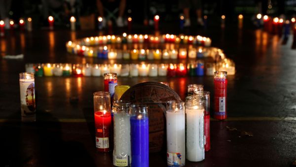 A makeshift memorial for Brandon Hendricks, who was shot and killed on Sunday, days after his graduation from high school according to local media reports, at a basketball court In the Bronx borough of New York, U.S., June 30, 2020 - Sputnik International