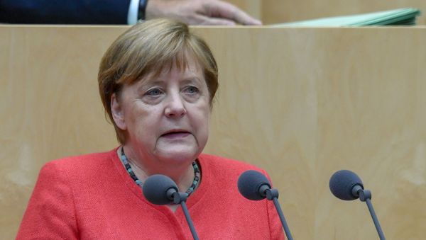 German Chancellor Angela Merkel delivers a speech on the objectives of the German EU Council Presidency  on July 3, 2020 at the German Federal Council (Bundesrat) in Berlin. - Sputnik International