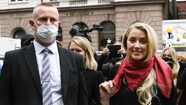 Amber Heard arrives at the High Court in London on 8 July 2020 - Sputnik International