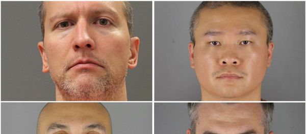 Former Minneapolis police officers (clockwise from top left) Derek Chauvin, Tou Thao, Thomas Lane and J. Alexander Kueng poses in a combination of booking photographs from the Minnesota Department of Corrections and Hennepin County Jail in Minneapolis, Minnesota, U.S. Minnesota Department of Corrections and Hennepin County Sheriff's Office/Handout via REUTERS. Former Minneapolis police officers (clockwise from top left) Derek Chauvin, Tou Thao, Thomas Lane and J. Alexander Kueng poses in a combination of booking photographs from the Minnesota Department of Corrections and Hennepin County Jail in Minneapolis, Minnesota, U.S. Minnesota Department of Corrections and Hennepin County Sheriff's Office/Handout via REUTERS. - Sputnik International