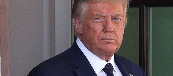 U.S. President Donald Trump awaits the arrival of Mexico’s President Andres Manuel Lopez Obrador at the White House in Washington, U.S., July 8, 2020. - Sputnik International