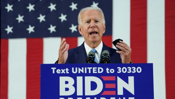 FILE PHOTO: Democratic U.S. presidential candidate and former Vice President Joe Biden speaks about the Trump administration's handling of the coronavirus pandemic during a campaign event in Wilmington, Delaware, U.S., June 30, 2020 - Sputnik International