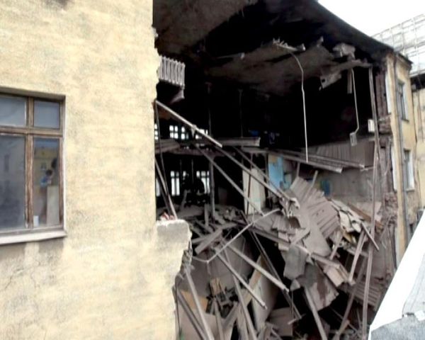 Old building collapses in Central Moscow - Sputnik International