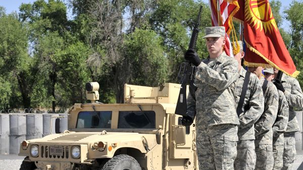Change of command ceremony at the US military air base Manas - Sputnik International
