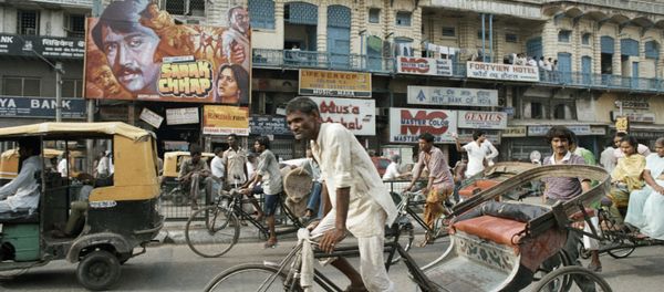 Cycle rickshaw in a Delhi street. - Sputnik International