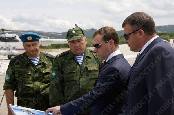 President Medvedev visits the Rayevsky testing grounds at Novorossiisk naval base President Medvedev visits the Rayevsky testing grounds at Novorossiisk naval base - Sputnik International