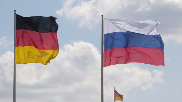 Flags of Germany, Russia and the EU Flags of Germany, Russia and the EU - Sputnik International