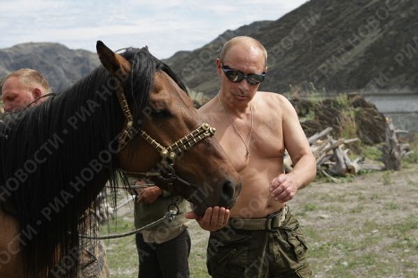 Russian PM Vladimir Putin on vacation in Tyva Republic - Sputnik International