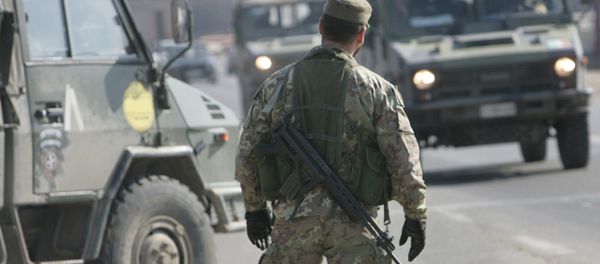 Checkpoint outside Pristina Checkpoint outside Pristina - Sputnik International