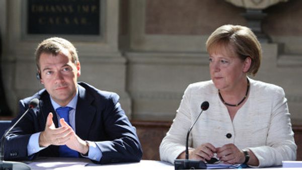 Medvedev, Merkel Medvedev, Merkel - Sputnik International
