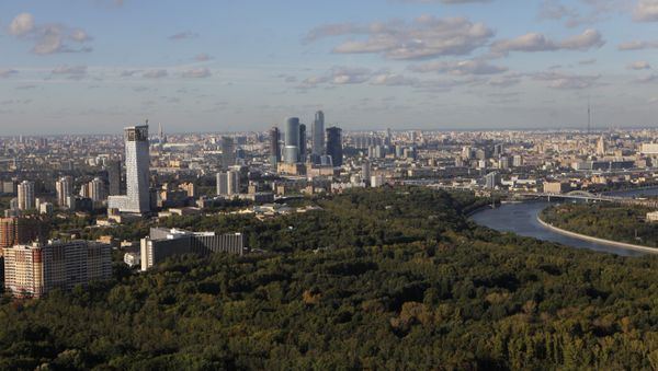 Bird's eye view of Russian capital from Moscow University tower - Sputnik International