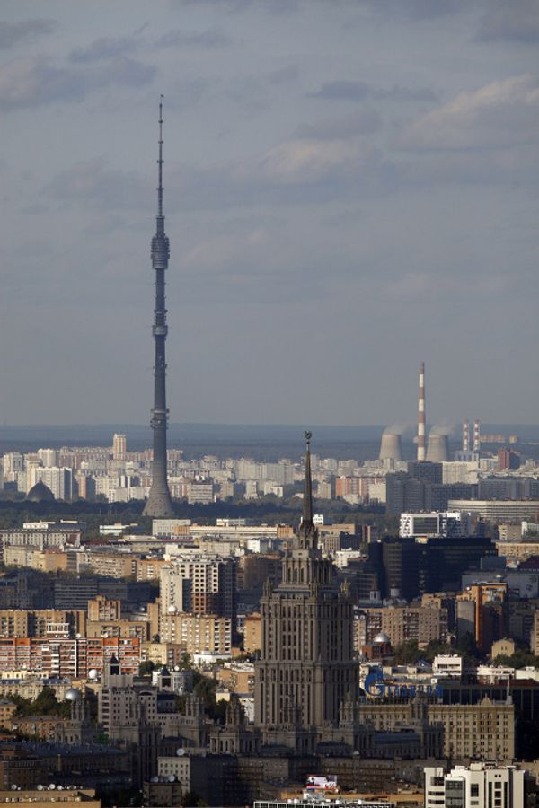 Bird's eye view of Russian capital from Moscow University tower - Sputnik International