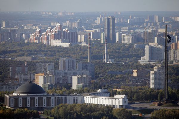 Bird's eye view of Russian capital from Moscow University tower - Sputnik International