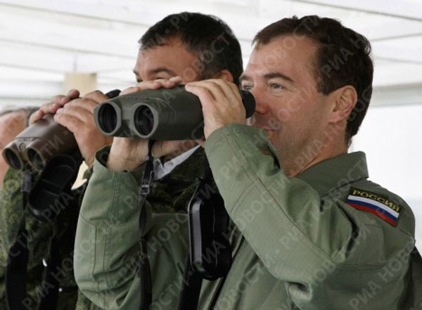 President Medvedev visits Baltic Fleet’s Khmelyovka firing range President Medvedev visits Baltic Fleet’s Khmelyovka firing range - Sputnik International