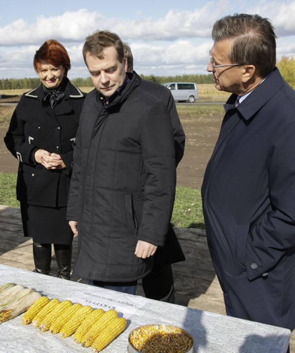 President Dmitry Medvedev in Oryol Region President Dmitry Medvedev in Oryol Region - Sputnik International