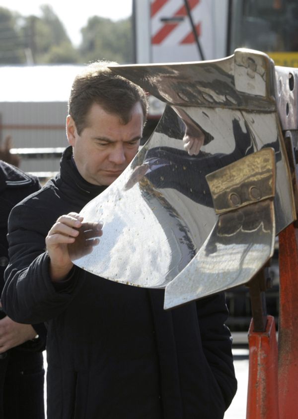 President Dmitry Medvedev in Oryol Region President Dmitry Medvedev in Oryol Region - Sputnik International