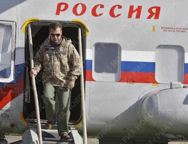 President Medvedev at CSTO military exercise - Sputnik International