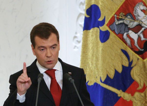 President Dmitry Medvedev delivers his state of the nation address to Federal Assembly - Sputnik International