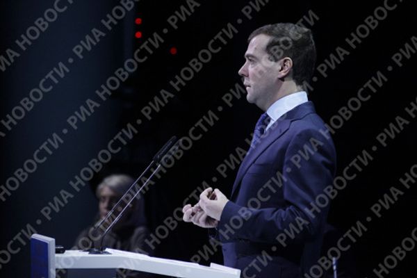 Dmitry Medvedev attends European and Asian media forum Dmitry Medvedev attends European and Asian media forum - Sputnik International