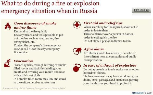 What to do during a fire or explosion emergency situation when in Russia - Sputnik International