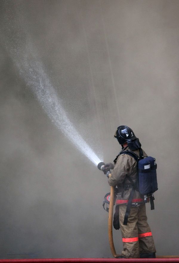  Fire breaks out in market outside Moscow - Sputnik International