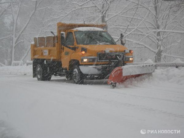 Heavy snowstorm batters New York - Sputnik International