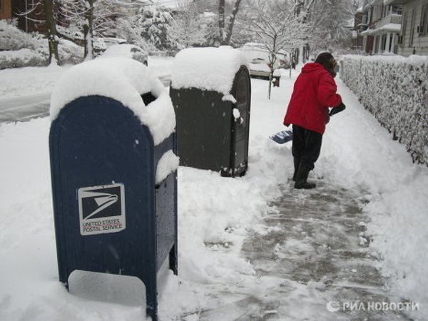 Heavy snowstorm batters New York - Sputnik International