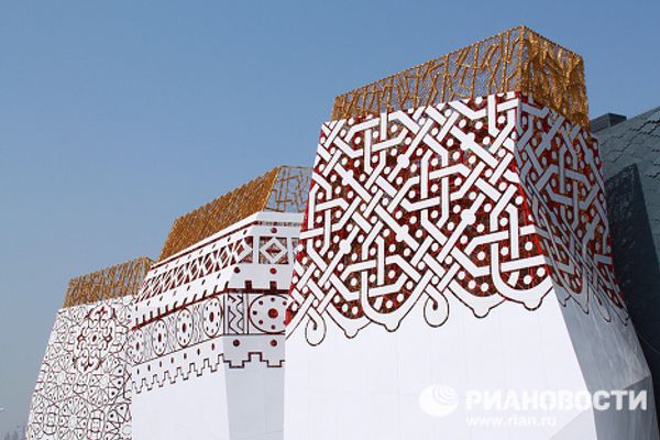 Construction of Russian EXPO 2010 pavilion in Shanghai - Sputnik International