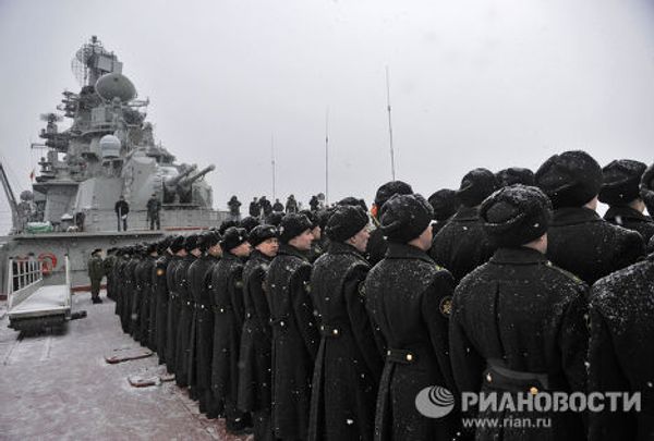 Russia's Pyotr Veliky nuclear-powered cruiser sails on mission in Indian Ocean - Sputnik International