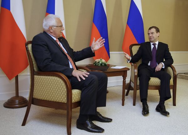 President Dmitry Medvedev and his Czech counterpart Vaclav Klaus President Dmitry Medvedev and his Czech counterpart Vaclav Klaus - Sputnik International