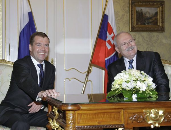 Russian President Dmitry Medvedev and Slovakia's President Ivan Gašparovič Russian President Dmitry Medvedev and Slovakia's President Ivan Gašparovič - Sputnik International