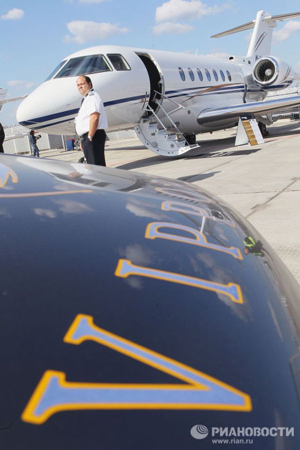First business jet of advanced composite materials debuts in Russia First business jet of advanced composite materials debuts in Russia - Sputnik International