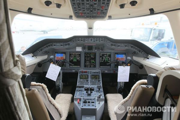 First business jet of advanced composite materials debuts in Russia First business jet of advanced composite materials debuts in Russia - Sputnik International