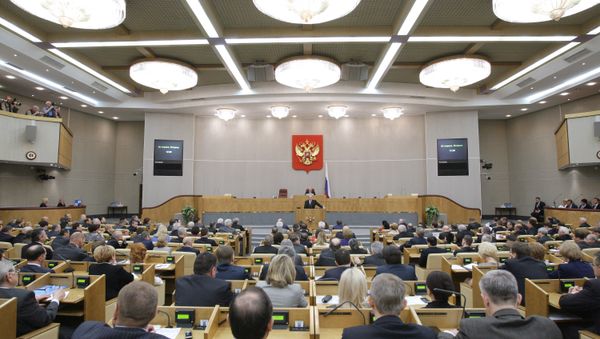Vladimir Putin affresses State Duma MPs Vladimir Putin affresses State Duma MPs - Sputnik International