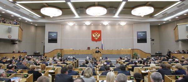 Vladimir Putin affresses State Duma MPs Vladimir Putin affresses State Duma MPs - Sputnik International