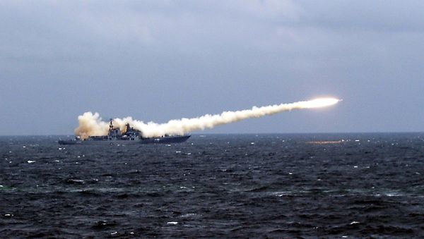 Russian Navy successfully delivers anti-cruise missiles in maneuver Russian Navy successfully delivers anti-cruise missiles in maneuver - Sputnik International