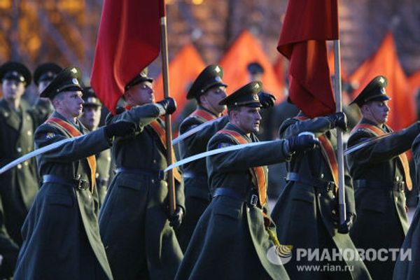First night of rehearsals for the Victory Day Parade First night of rehearsals for the Victory Day Parade - Sputnik International