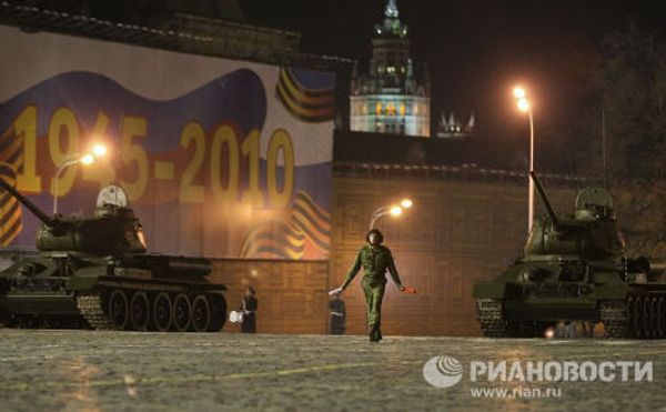 First night of rehearsals for the Victory Day Parade First night of rehearsals for the Victory Day Parade - Sputnik International