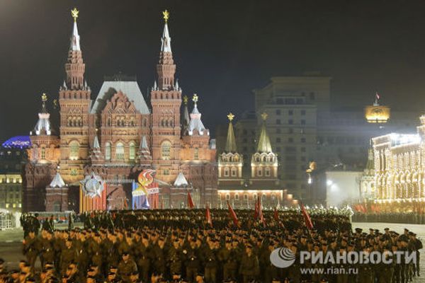 First night of rehearsals for the Victory Day Parade First night of rehearsals for the Victory Day Parade - Sputnik International