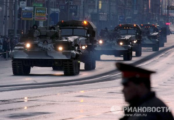 First night of rehearsals for the Victory Day Parade First night of rehearsals for the Victory Day Parade - Sputnik International