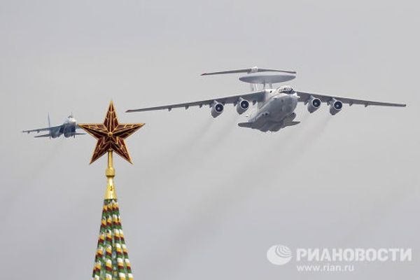 Russian warplanes rehearse Victory Day display Russian warplanes rehearse Victory Day display - Sputnik International