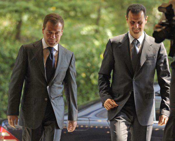 Russian President Dmitry Medvedev meeting with Syrian President Bashar al-Assad - Sputnik International