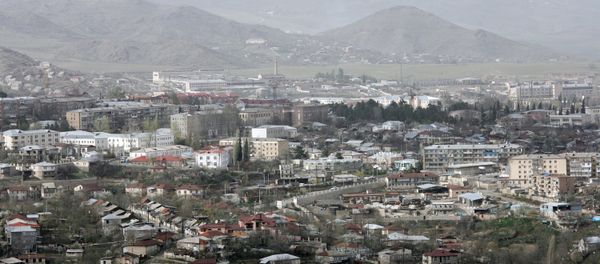 Armenian Foreign Ministry has condemned Azerbaijan for the downing of the NKR military helicopter while Azerbaijan declared the airspace over Nagorno-Karabakh a no-flying zone. Above: Stepanakert, capital of the self-proclaimed Nagorno-Karabakh Republic. Armenian Foreign Ministry has condemned Azerbaijan for the downing of the NKR military helicopter while Azerbaijan declared the airspace over Nagorno-Karabakh a no-flying zone. Above: Stepanakert, capital of the self-proclaimed Nagorno-Karabakh Republic. - Sputnik International