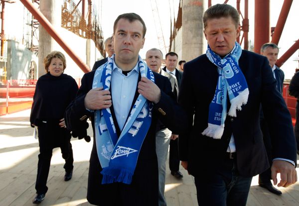 Medvedev inspects future stadium of Russian league leaders Zenit - Sputnik International