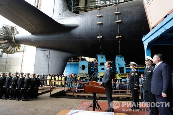 Russia floats out new nuclear submarine Russia floats out new nuclear submarine - Sputnik International
