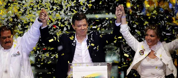 Colombia’s President Juan Manuel Santos has been reelected in 2014 on the promise to renew the stagnating peace process in the country. - Sputnik International