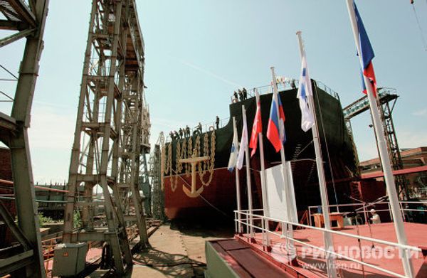 The launch ceremony for the Akademik Lomonosov floating nuclear power station (PATES) - Sputnik International
