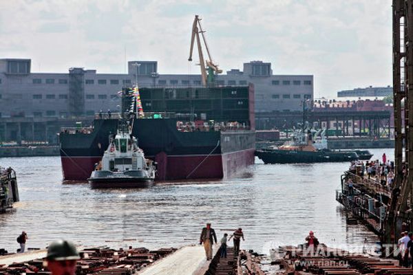 The launch ceremony for the Akademik Lomonosov floating nuclear power station (PATES) - Sputnik International